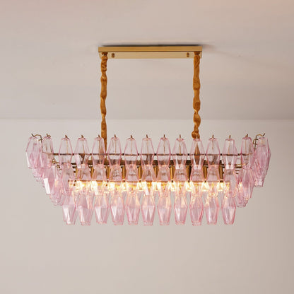 Rosaline Prism Tiered Crystal Chandelier
