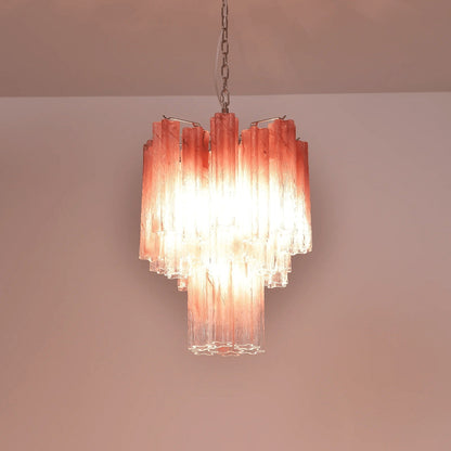 Rosata Murano Pink Glass Chandelier