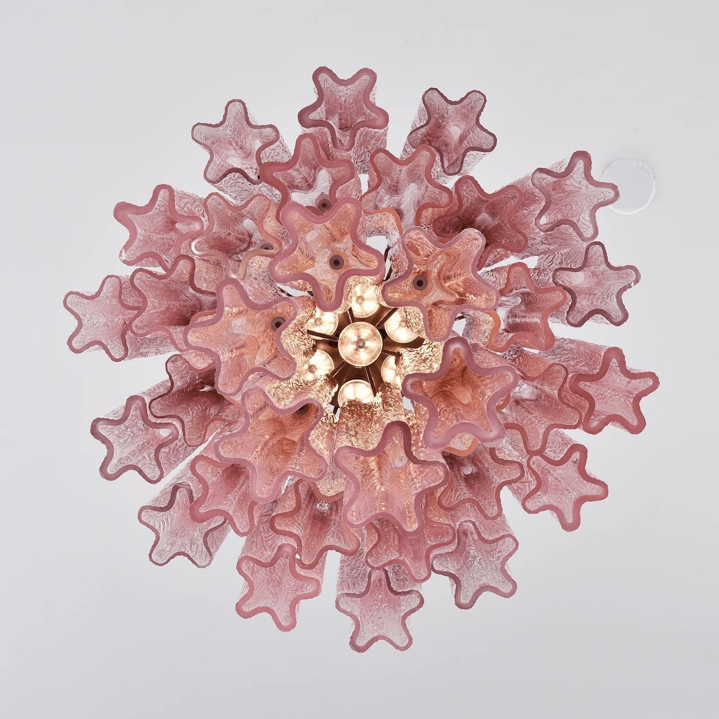 Rosata Murano Pink Glass Chandelier
