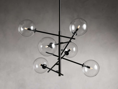 Roselyn Glass Globe Branch Chandelier