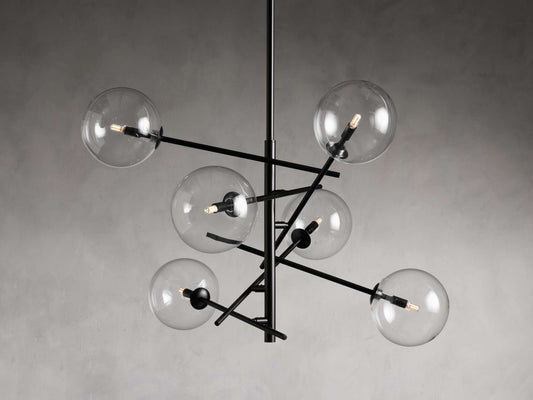 Roselyn Glass Globe Branch Chandelier
