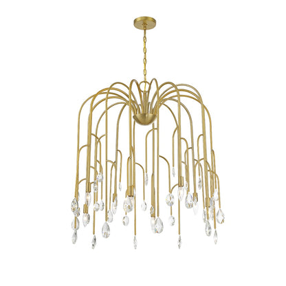 Savoy House Anholt 8 Light 32" Wide Crystal Abstract Chandelier