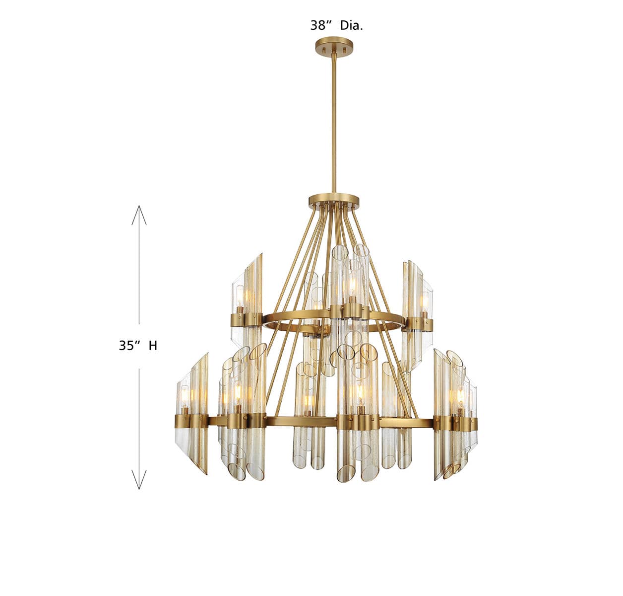 Biltmore 12 Light 38" Wide Pillar Candle Ring Chandelier