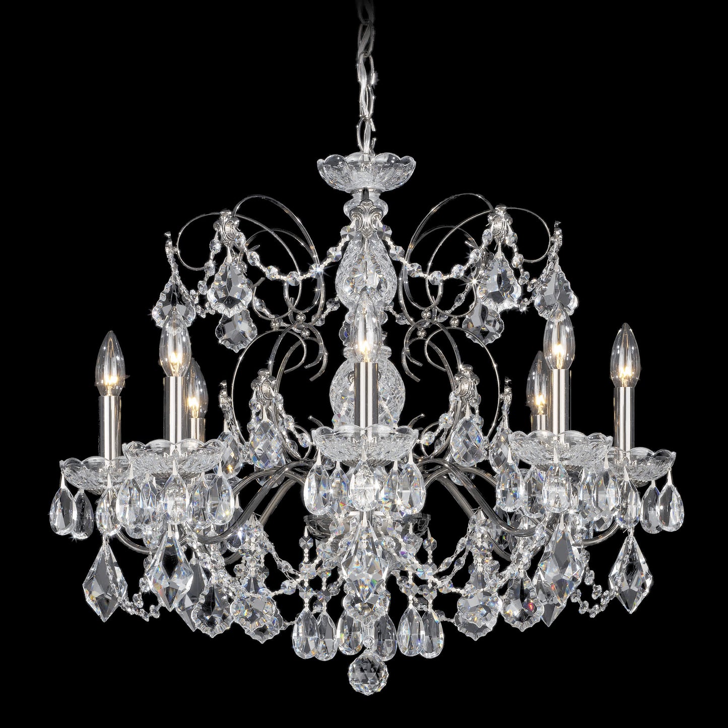 Century 8 Light 24" Wide Crystal Chandelier