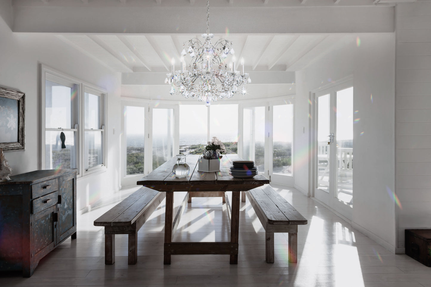 Century 8 Light 24" Wide Crystal Chandelier