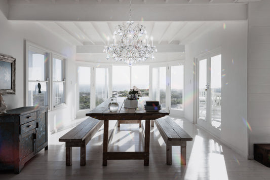 Century 8 Light 24" Wide Crystal Chandelier
