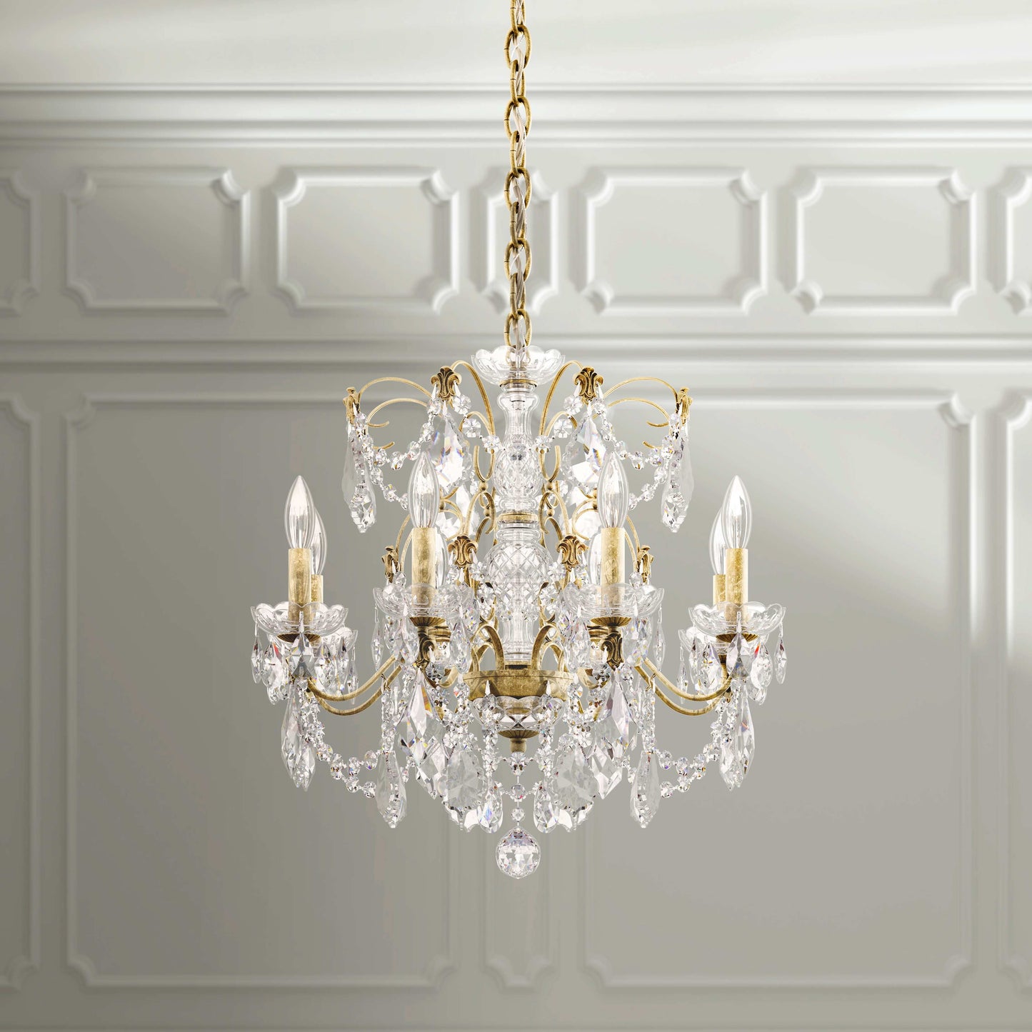 Century 8 Light 24" Wide Crystal Chandelier