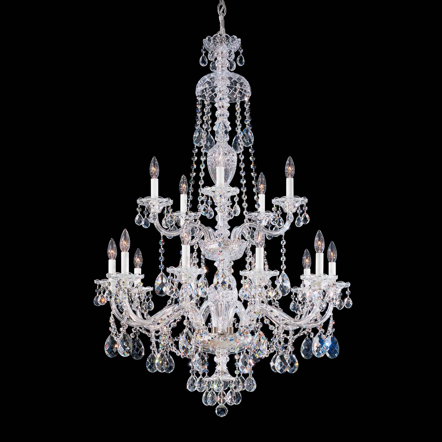 Sterling 15 Light 32" Wide Crystal Chandelier with Heritage Crystals