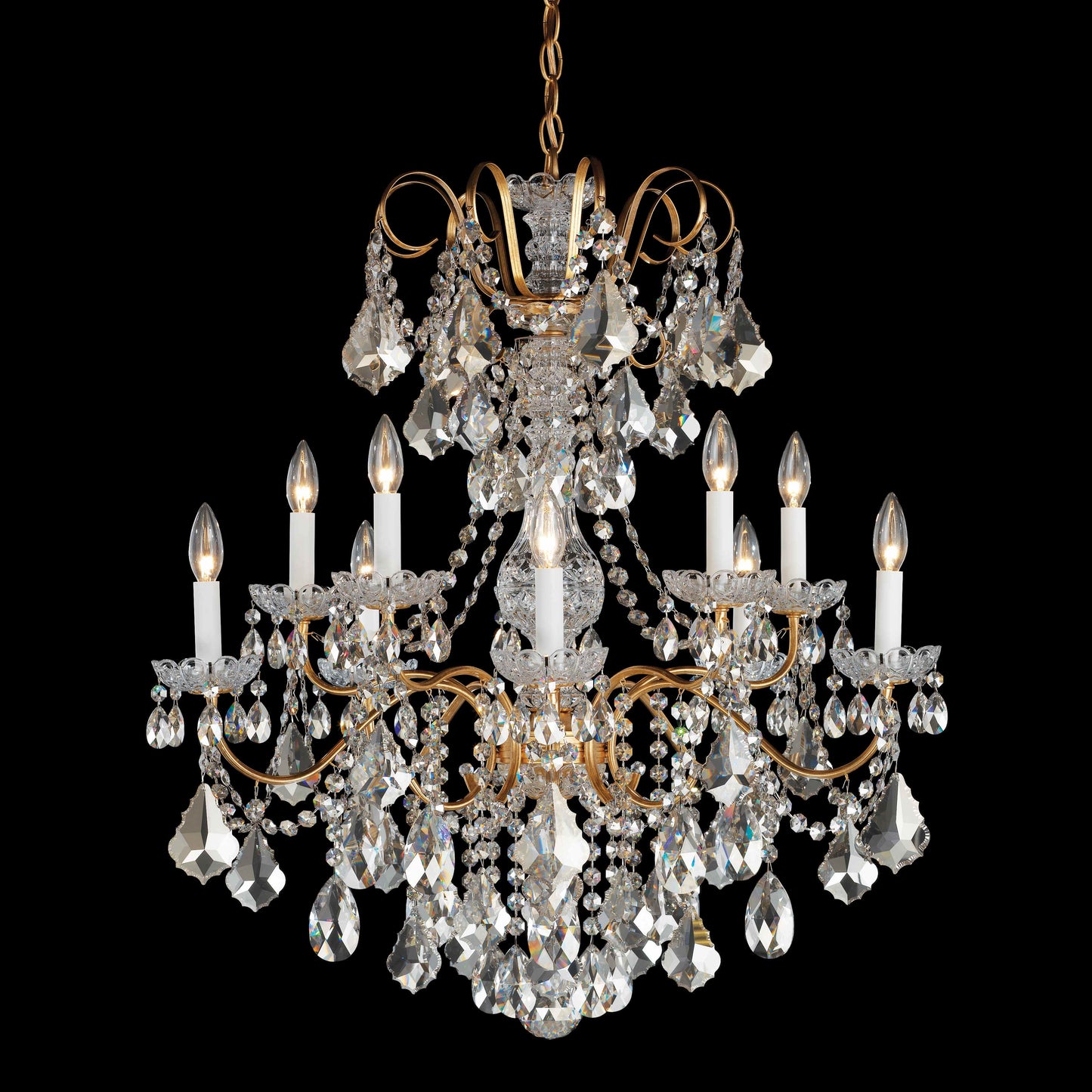 New Orleans 10 Light 28" Wide Crystal Chandelier with Heritage Crystals