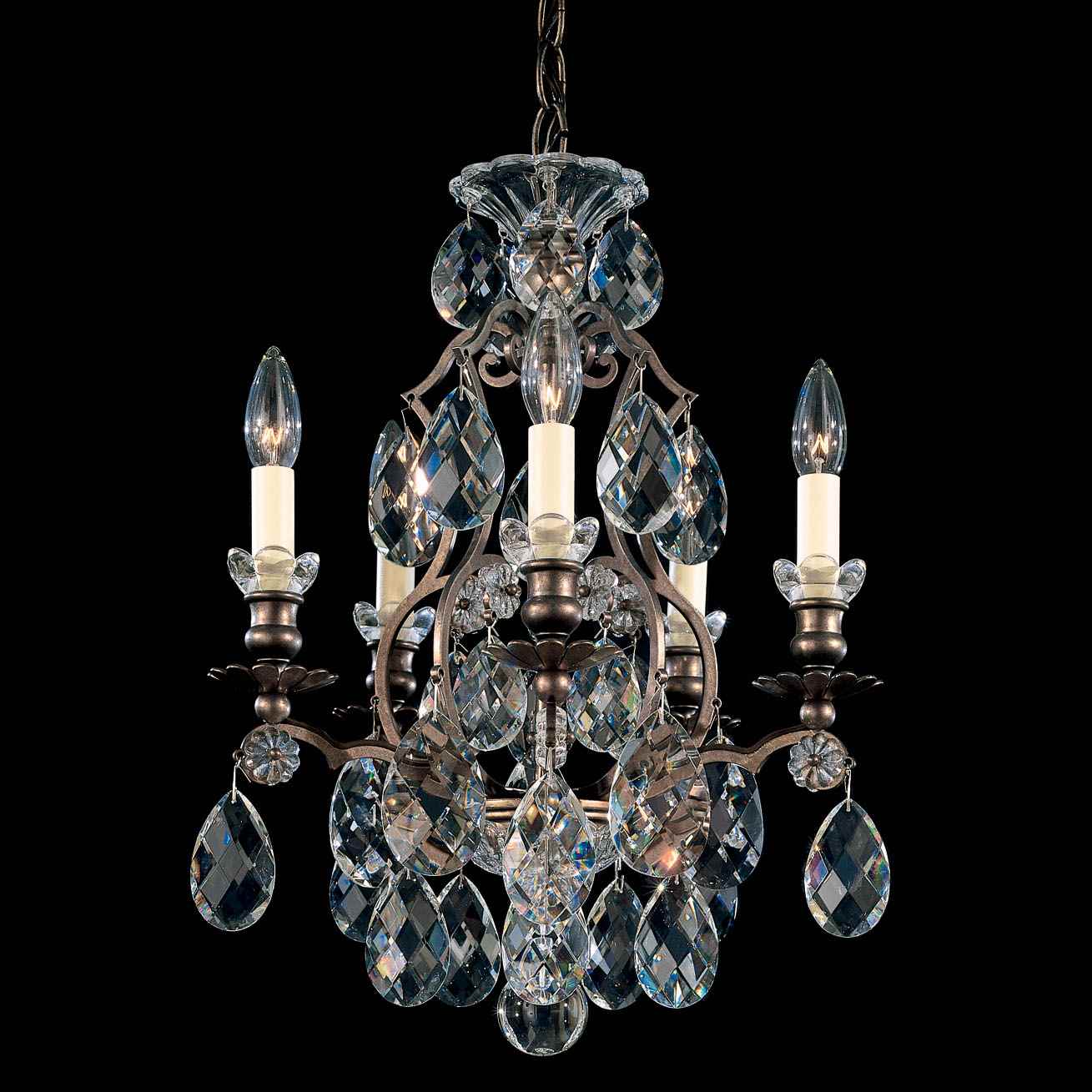Renaissance 5 Light 15" Wide Crystal Chandelier