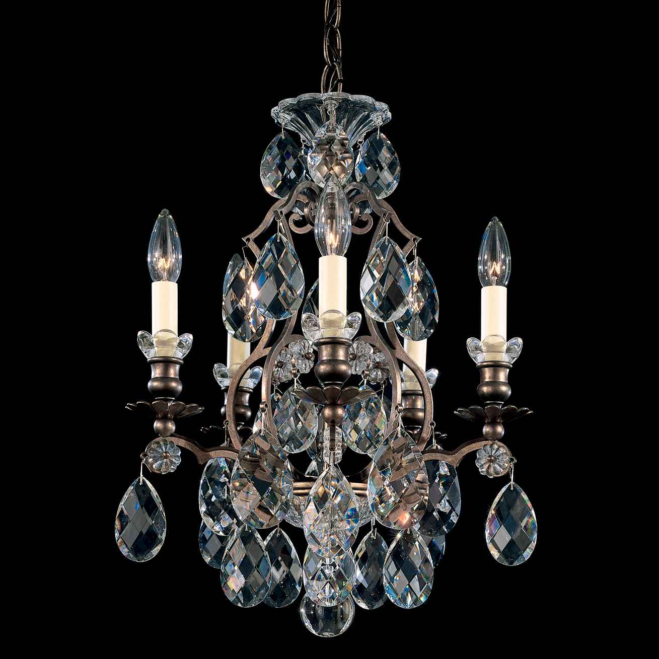 Renaissance 5 Light 15" Wide Crystal Chandelier with Swarovski Crystals