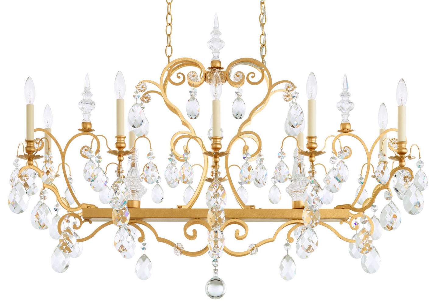 Renaissance 12 Light 46" Wide Crystal Chandelier with Clear Swarovski Crystals