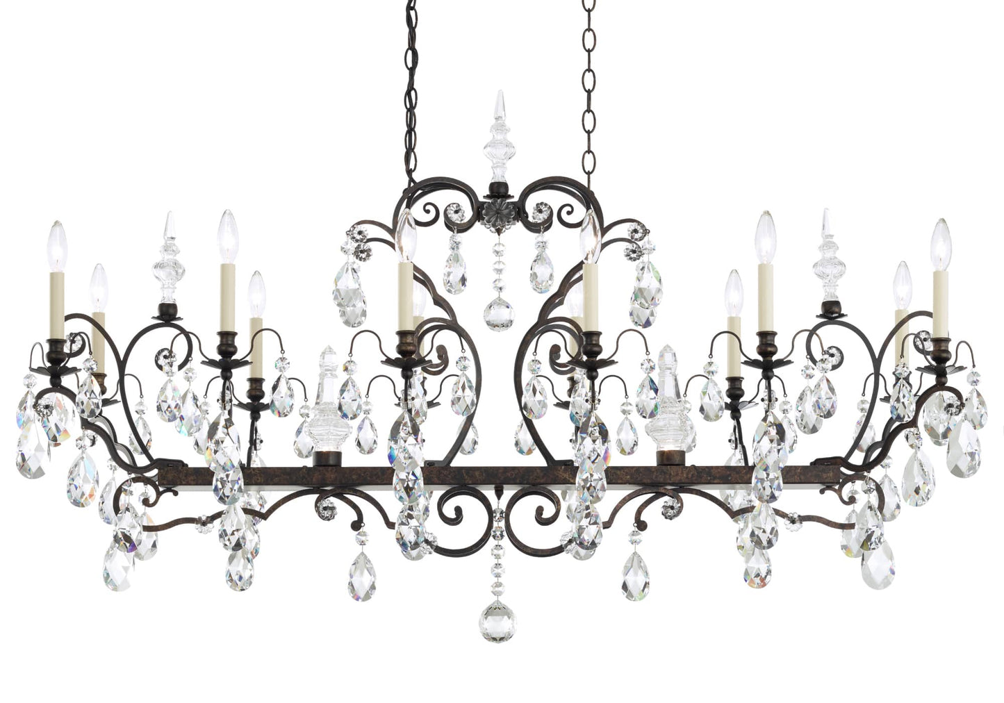 Renaissance 14 Light 56" Wide Crystal Chandelier with Clear Swarovski Crystals