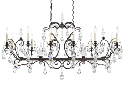 Renaissance 14 Light 56" Wide Crystal Chandelier with Clear Swarovski Crystals