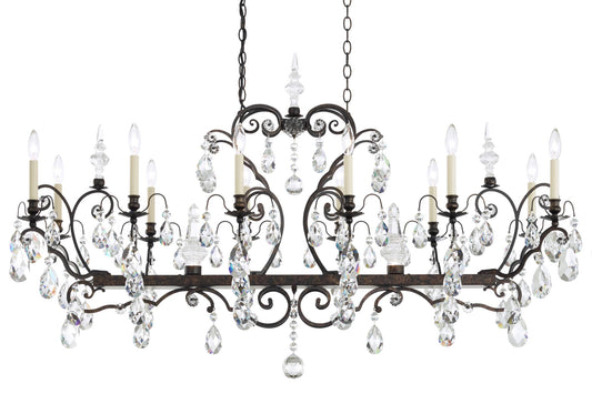 Renaissance 14 Light 56" Wide Crystal Chandelier with Clear Swarovski Crystals
