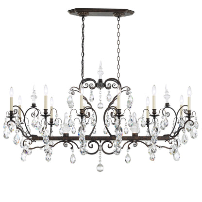 Renaissance 14 Light 56" Wide Crystal Chandelier with Clear Swarovski Crystals