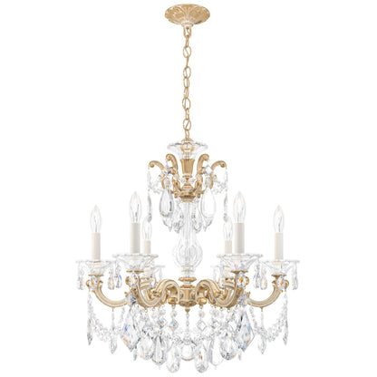 La Scala 6 Light 23" Wide Crystal Chandelier