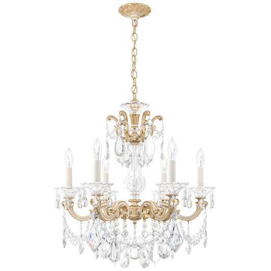 La Scala 6 Light 23" Wide Crystal Chandelier