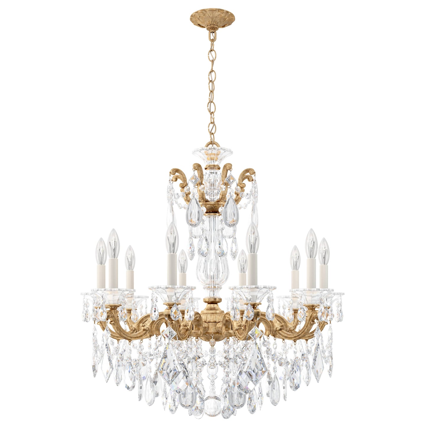 La Scala 10 Light 28" Wide Crystal Chandelier