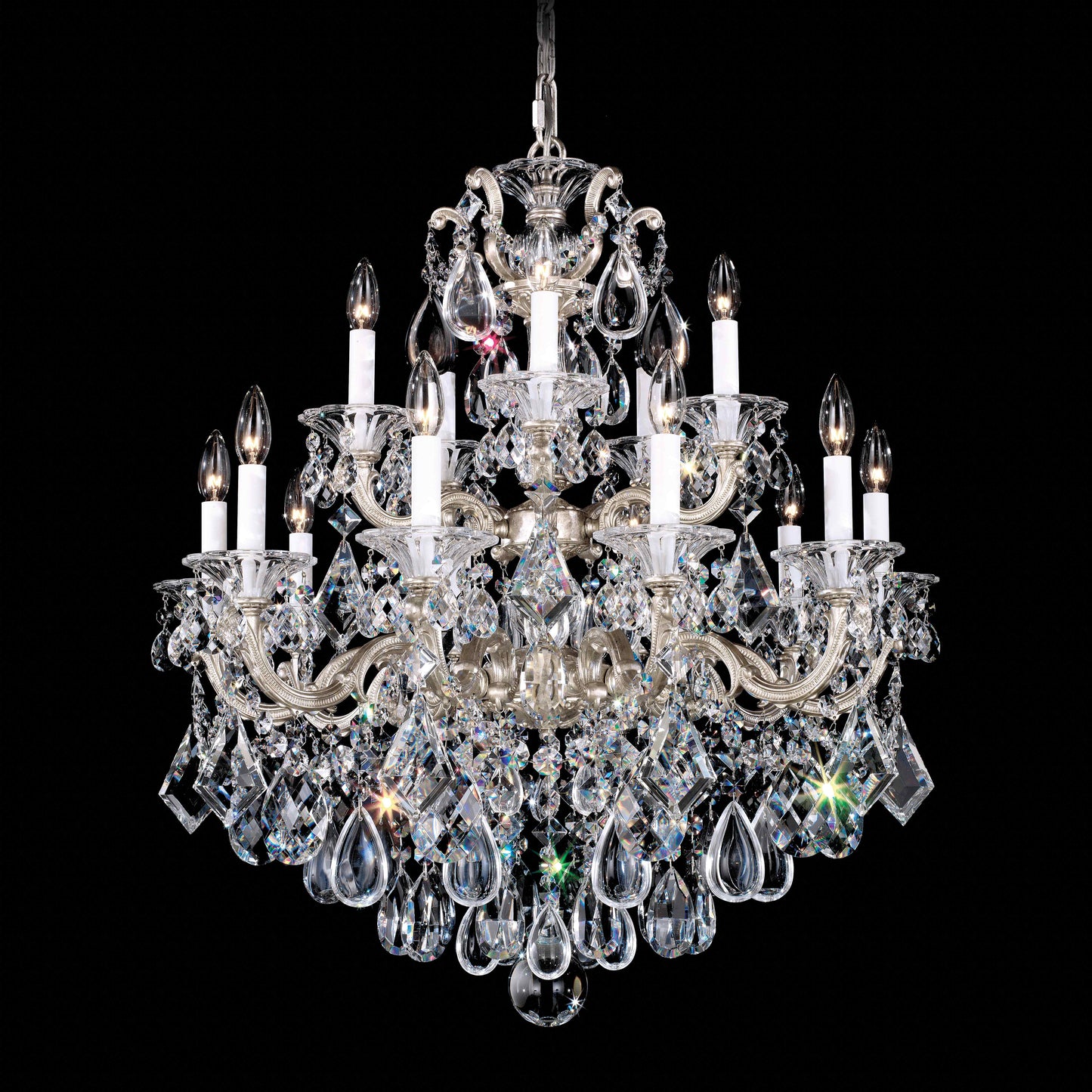 La Scala 15 Light 28" Wide Crystal Chandelier with Swarovski Crystals