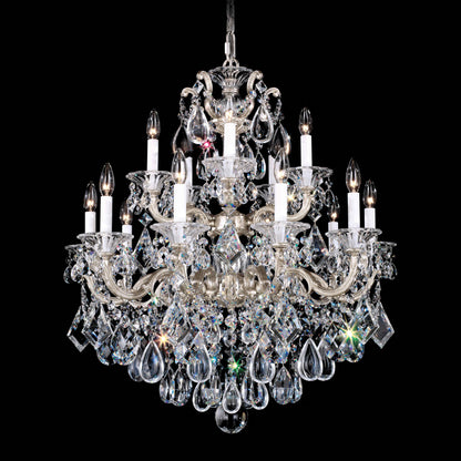 La Scala 15 Light 28" Wide Crystal Chandelier with Swarovski Crystals