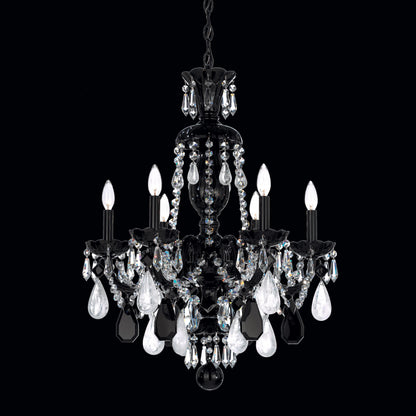 Hamilton 6 Light 22" Wide Crystal Chandelier with Clear Rock Crystals