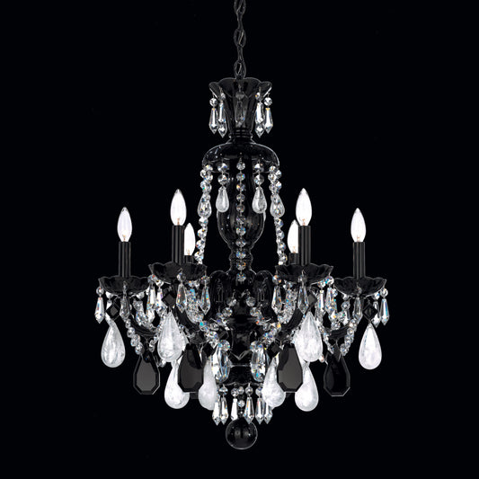 Hamilton 6 Light 22" Wide Crystal Chandelier with Clear Rock Crystals