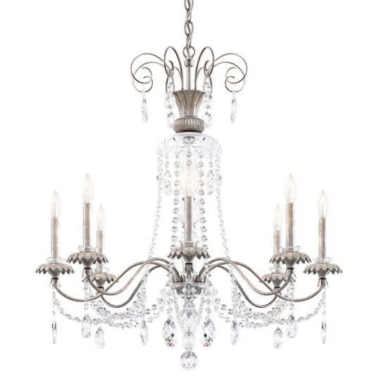 Helenia 8 Light 32" Wide Crystal Chandelier with Clear Heritage Crystal Accents