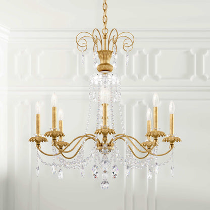 Helenia 8 Light 32" Wide Crystal Chandelier with Clear Heritage Crystal Accents