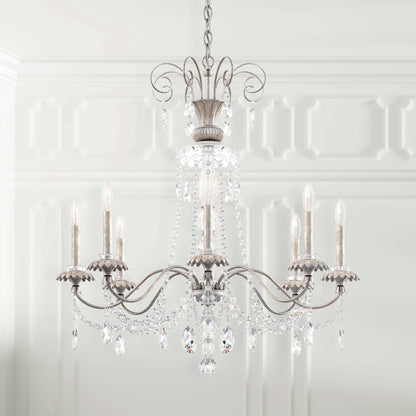 Helenia 8 Light 32" Wide Crystal Chandelier with Clear Heritage Crystal Accents