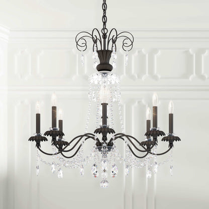 Helenia 8 Light 32" Wide Crystal Chandelier with Clear Heritage Crystal Accents