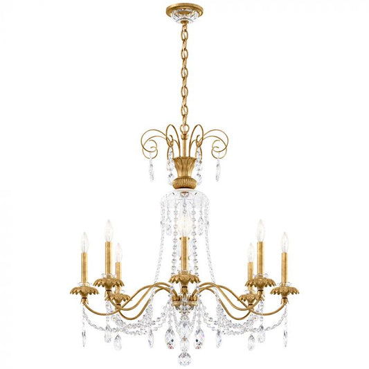 Helenia 8 Light 32" Wide Crystal Chandelier with Clear Heritage Crystal Accents