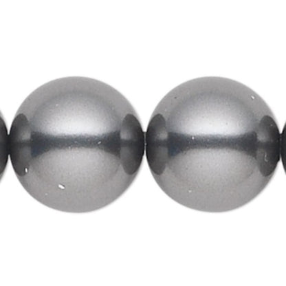 Schonbek Priscilla 6 Light 24" Wide Crystal Chandelier with Dark Grey Pearl Beads