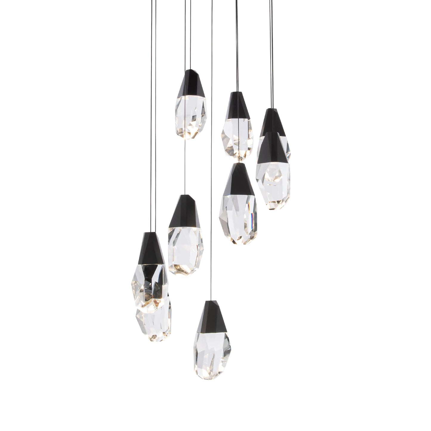 Martini 9 Light 17" Wide LED Clear Optic Crystal Pendant