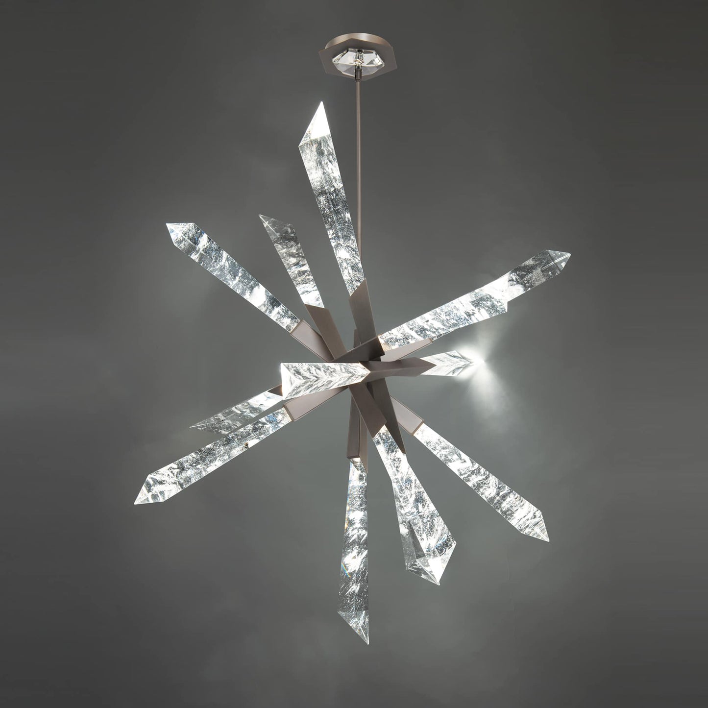 Solitude 36" Wide Switchable Color Temperature LED Quartz Crystal Pendant