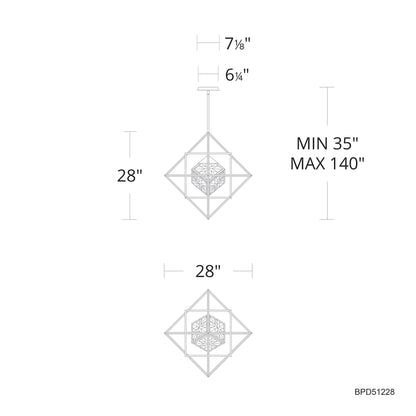 Heracles 28" Wide LED Crystal Pendant