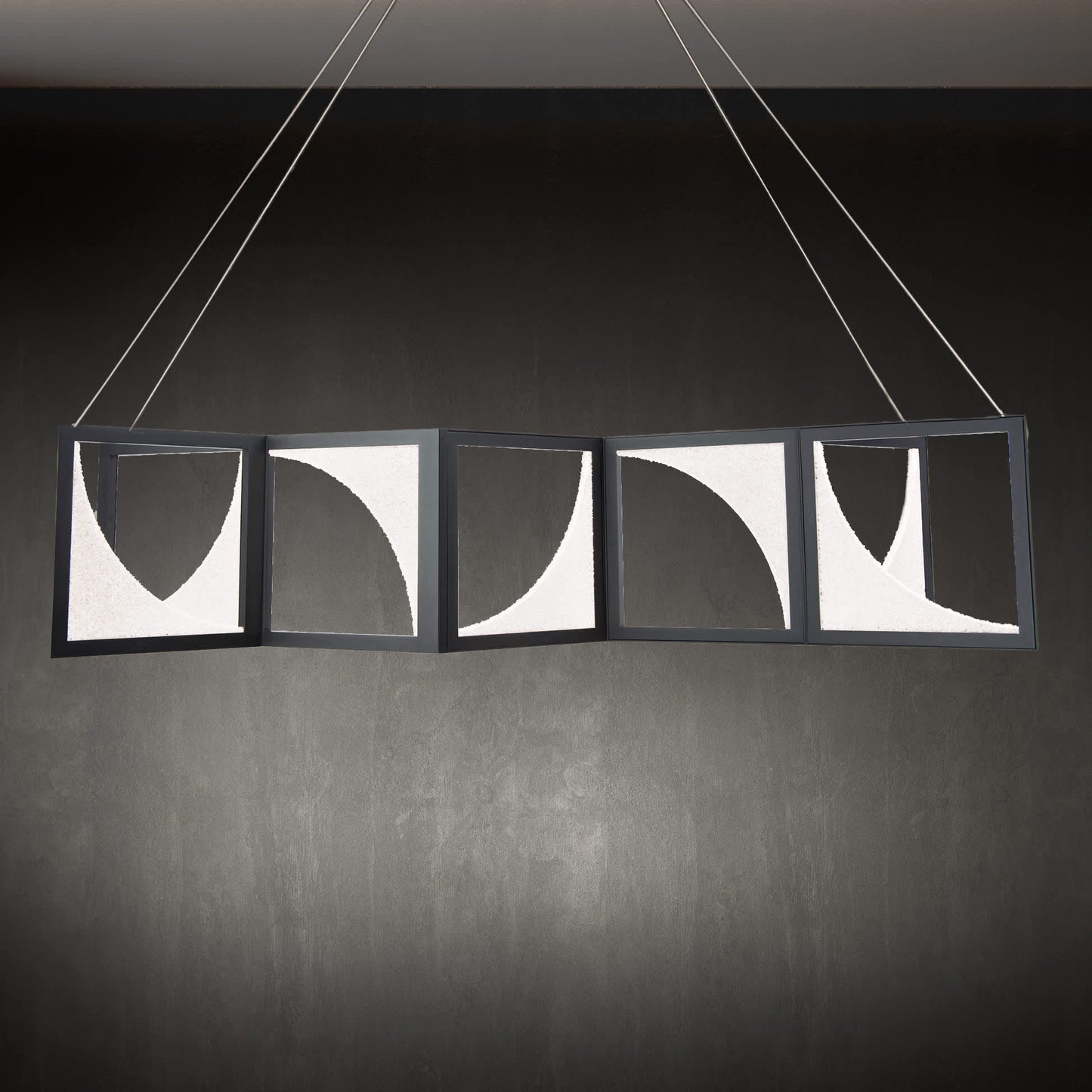Luna 61" Wide LED Crystal Linear Pendant