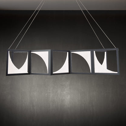 Luna 61" Wide LED Crystal Linear Pendant