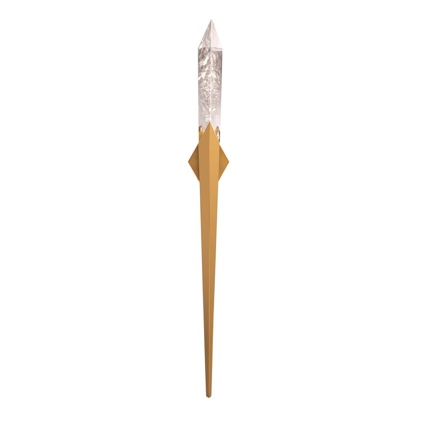 Solitude 70" Tall LED Wall Sconce with Clear Optic Haze Crystal