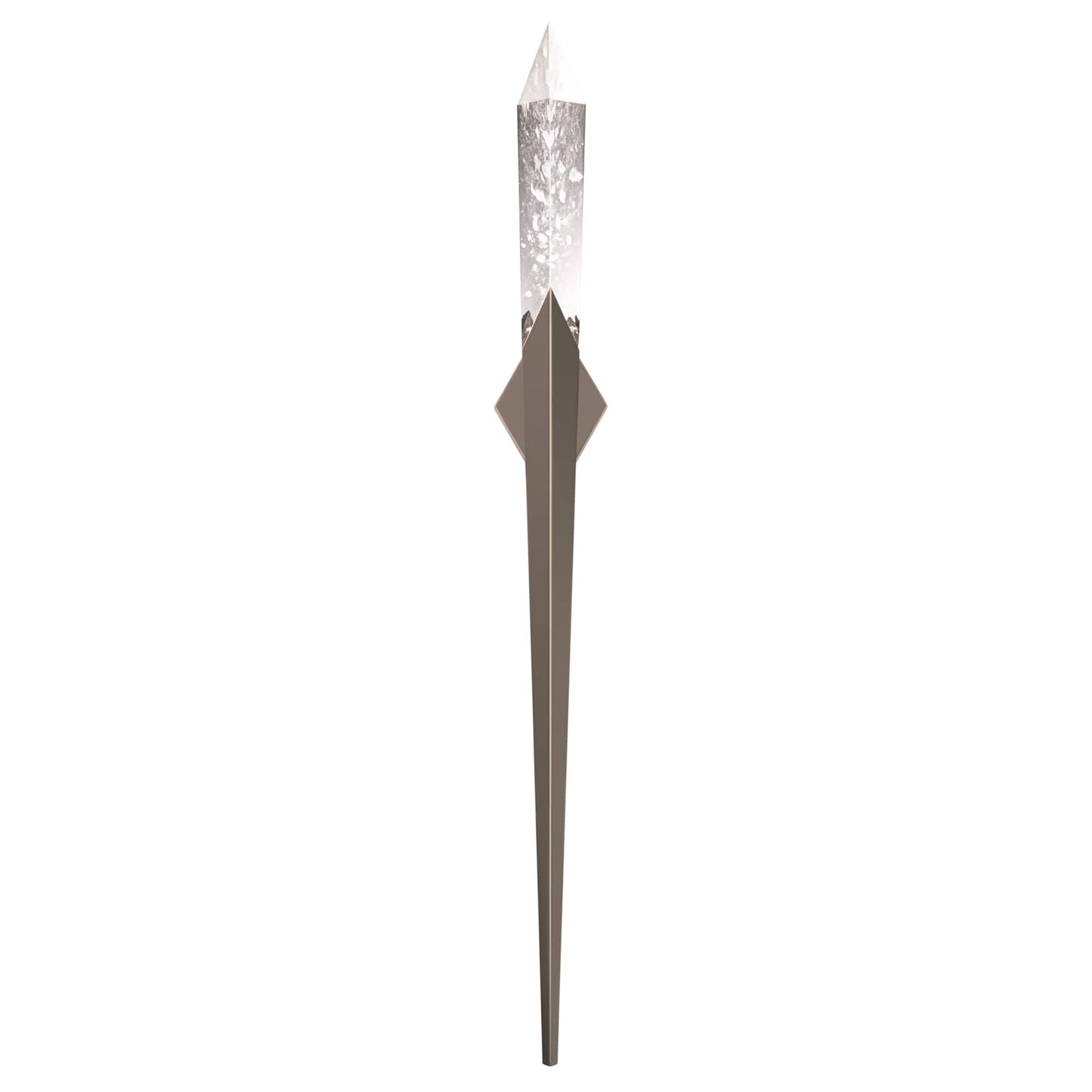 Solitude 70" Tall LED Wall Sconce with Clear Optic Haze Crystal