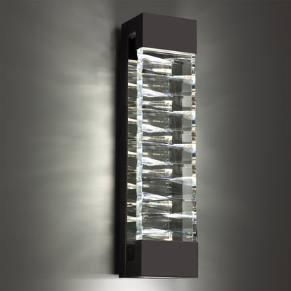 Labyrinth 32" Tall LED Wall Sconce with Clear Optic Crystal