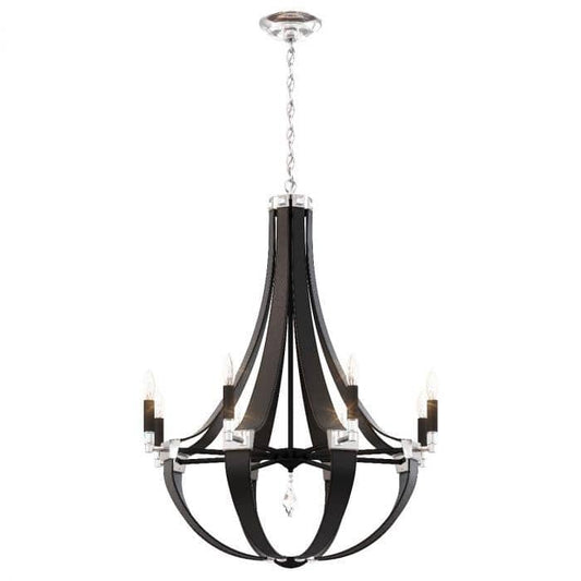 Crystal Empire 30" Wide Chandelier with Radiant Crystal Accent
