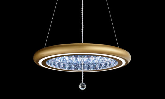 Infinite Aura 23" Wide LED Crystal Ring Chandelier with Swarovski Crystals
