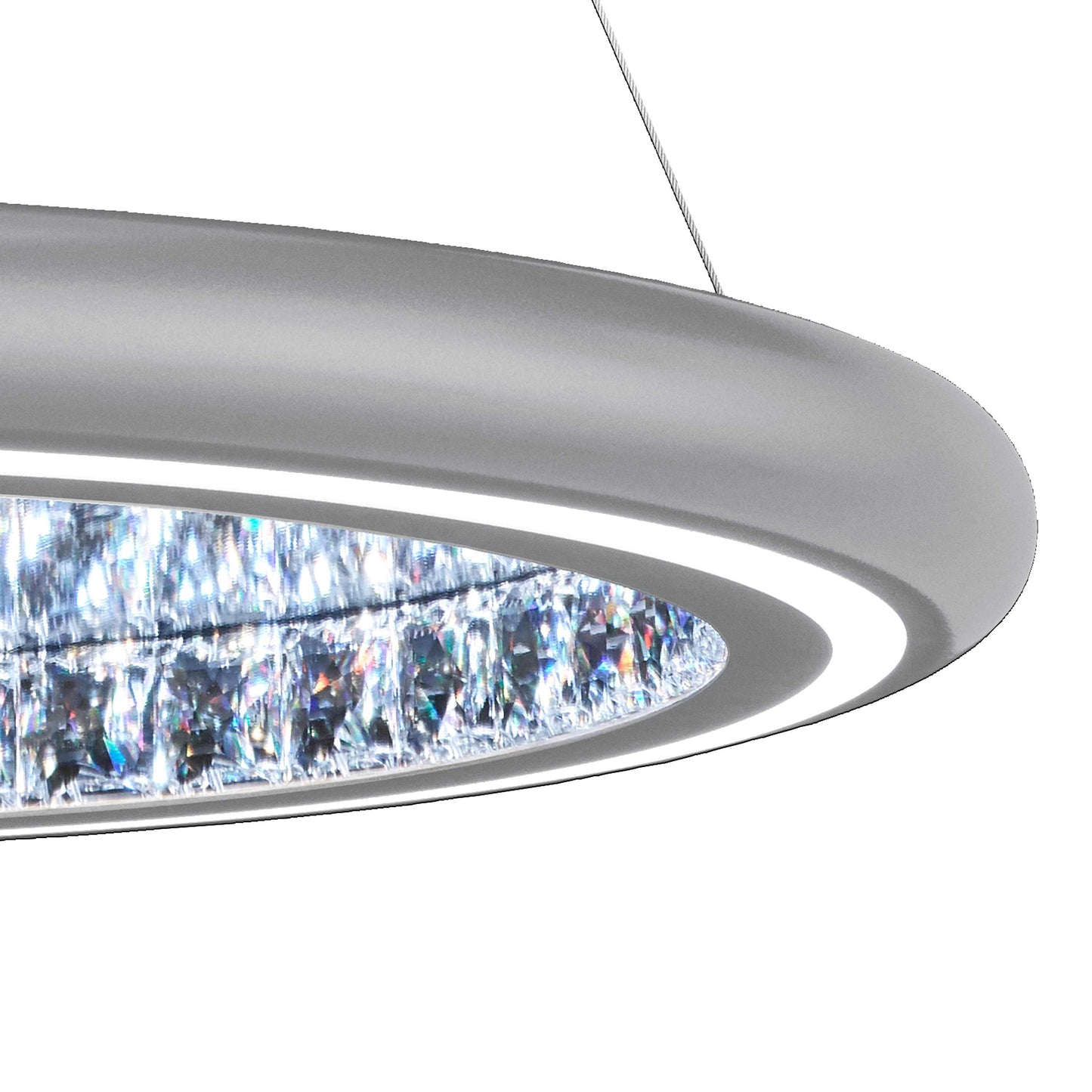 Infinite Aura 23" Wide LED Crystal Ring Chandelier with Swarovski Crystals