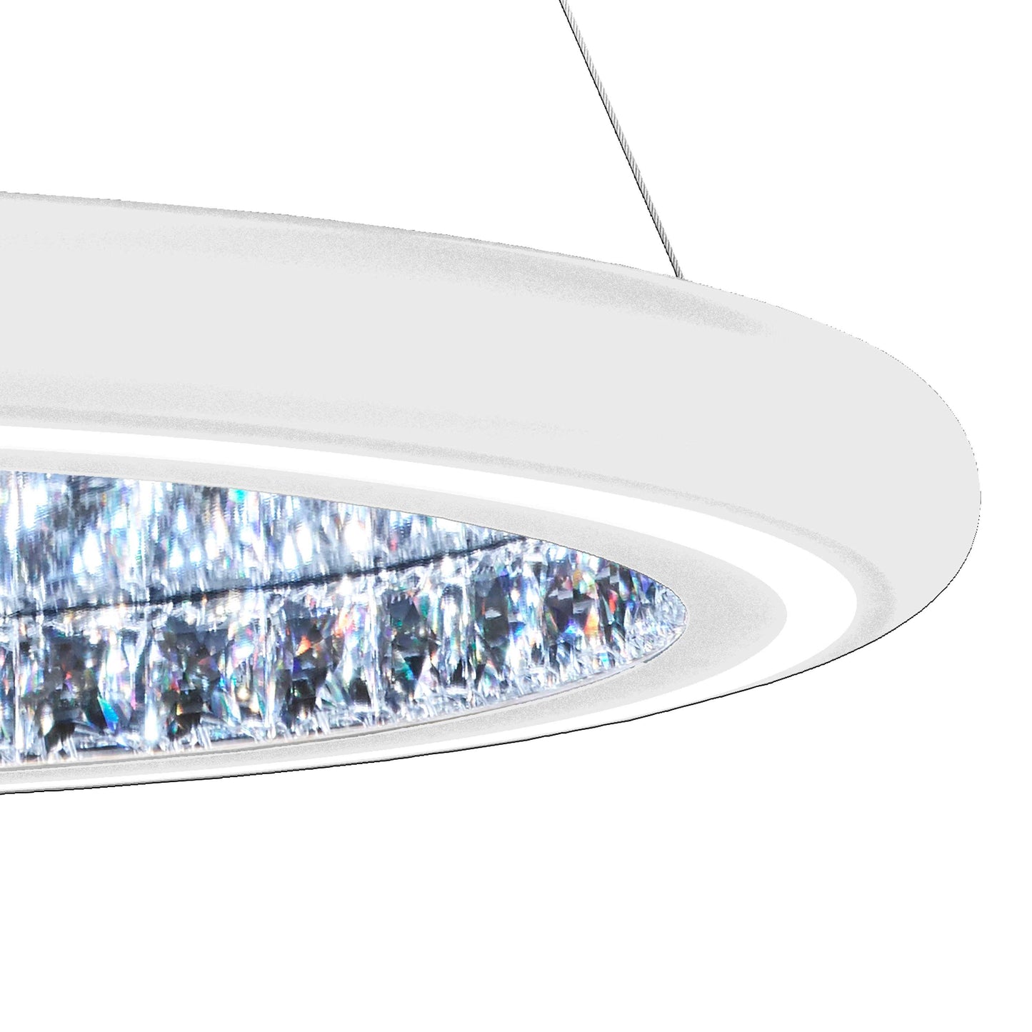 Infinite Aura 23" Wide LED Crystal Ring Chandelier with Swarovski Crystals