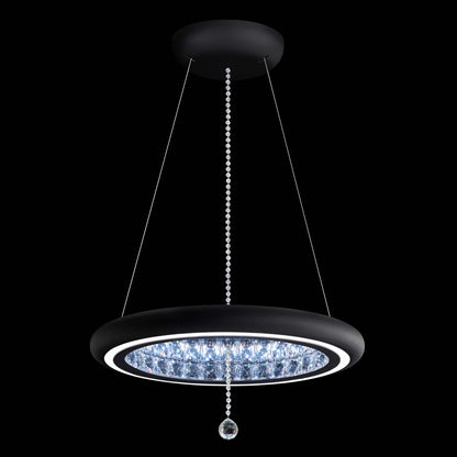 Infinite Aura 23" Wide LED Crystal Ring Chandelier with Swarovski Crystals