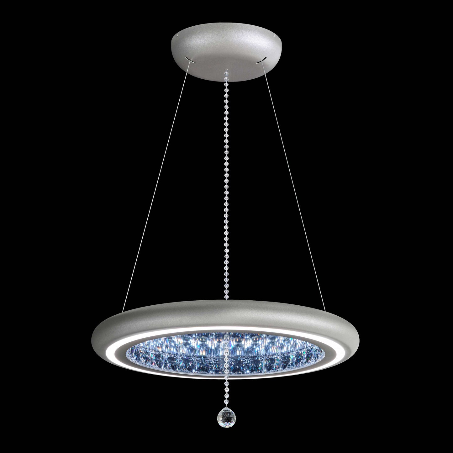 Infinite Aura 23" Wide LED Crystal Ring Chandelier with Swarovski Crystals