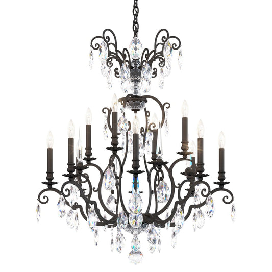 Schonbek Renaissance Nouveau 12 Light 32" Wide Crystal Chandelier with Clear Heritage Crystal Accents