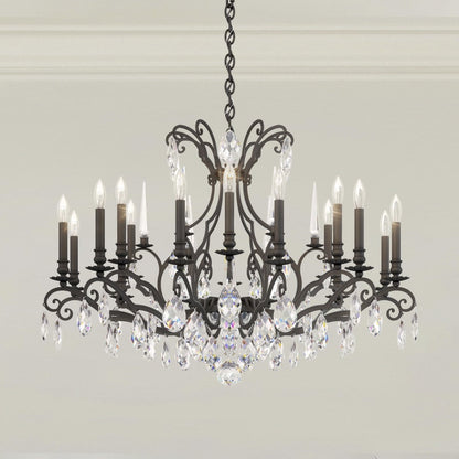Schonbek Renaissance Nouveau 18 Light 40" Wide Crystal Chandelier with Clear Heritage Crystal Accents