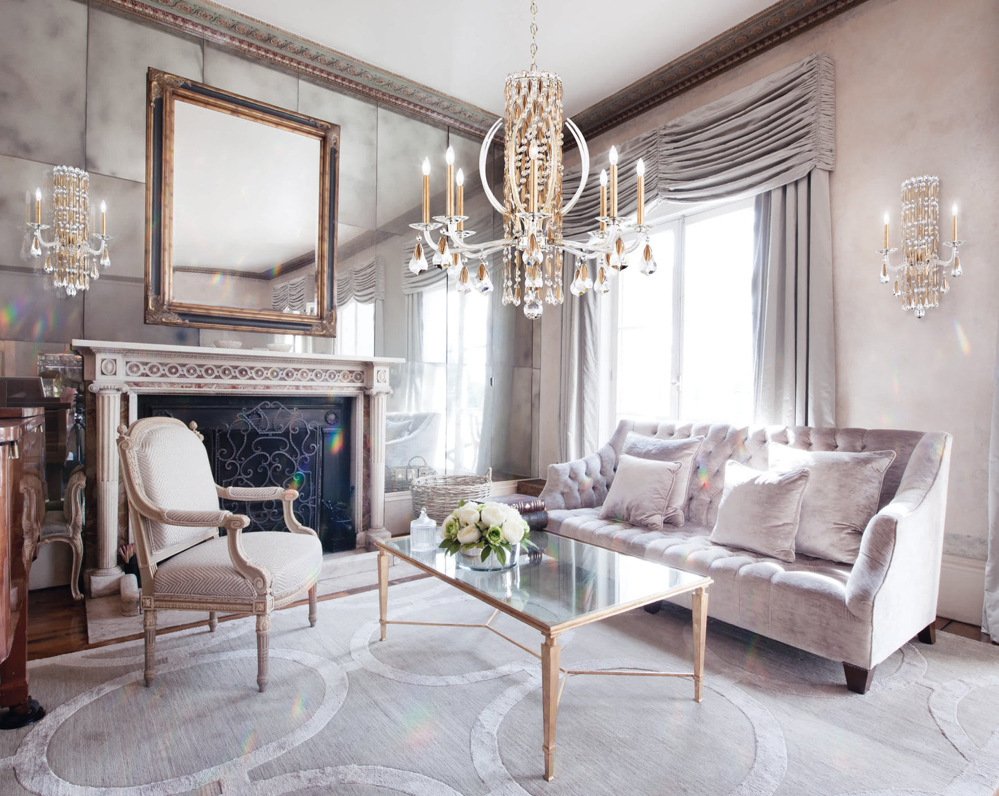 Sarella 6 Light 25" Wide Crystal Chandelier with Heritage Crystals